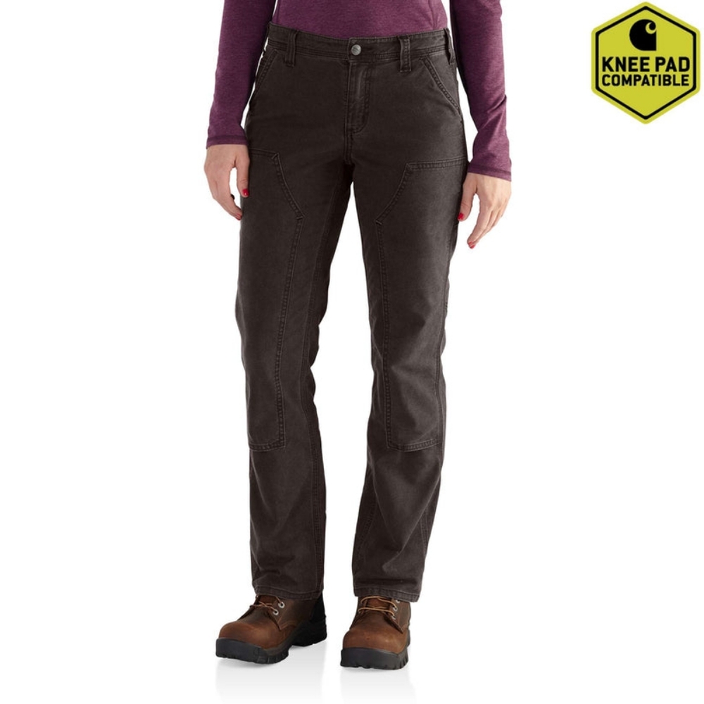 Womens Carhartt Rugged Flex Loose Fit Canvas Double-Front Work Pants size 4